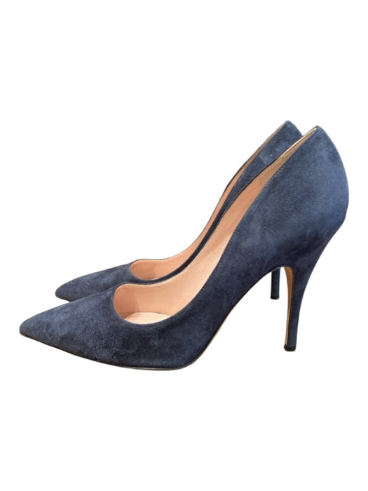 Kate Spade Shoe Size 8.5 Navy Suede Pointed Toe Closed Toe Textured Pump Shoes Navy / 8.5