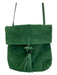 Gerard Darel Grass Green Suede Knot Closure Flap Cross Body Strap Bag Grass Green / S