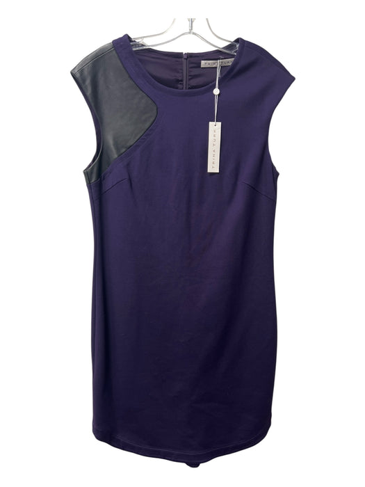Trina Turk Size 8 aubergene Rayon Blend Round Neck Cap Sleeve Back Zip Dress aubergene / 8