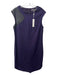 Trina Turk Size 8 aubergene Rayon Blend Round Neck Cap Sleeve Back Zip Dress aubergene / 8