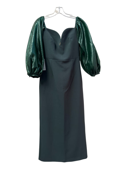 Safiyaa Size 6 Hunter Green Polyester Sweetheart Neckline Back Slit Dress Hunter Green / 6