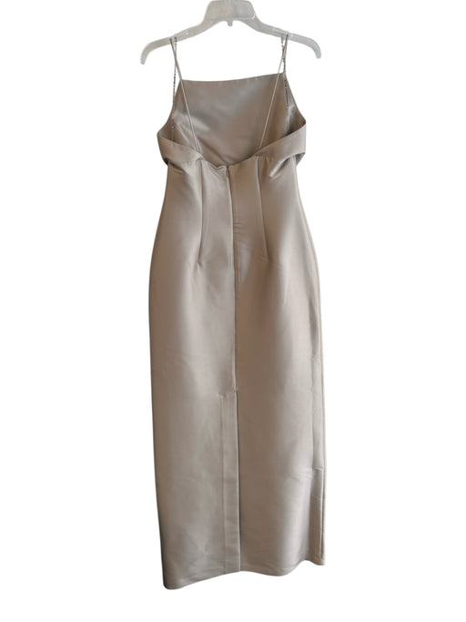 Sachin & Babi Size 6 Pewter Polyester Blend High Square Neck Sleeveless Gown Pewter / 6