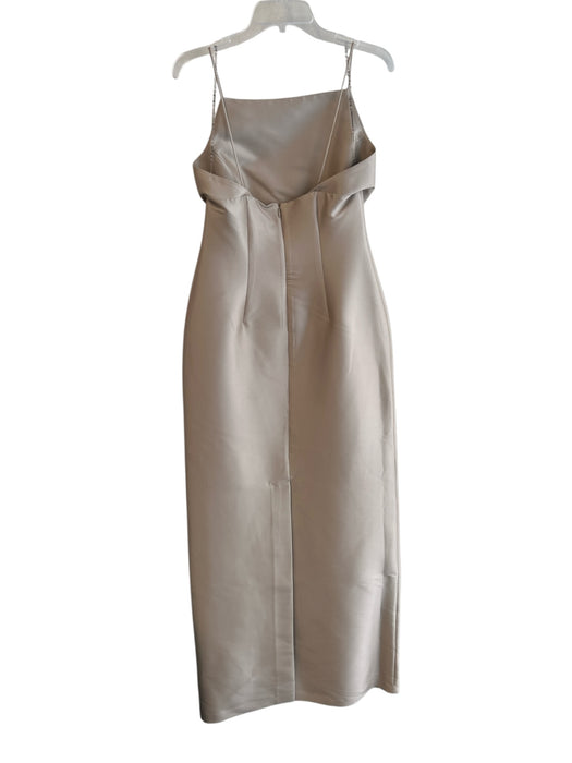 Sachin & Babi Size 6 Pewter Polyester Blend High Square Neck Sleeveless Gown Pewter / 6