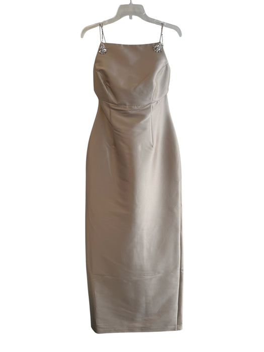 Sachin & Babi Size 6 Pewter Polyester Blend High Square Neck Sleeveless Gown Pewter / 6