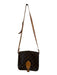 Louis Vuitton Brown Leather Buckle Detail Logo Print Brass Hardware Bag Brown / S