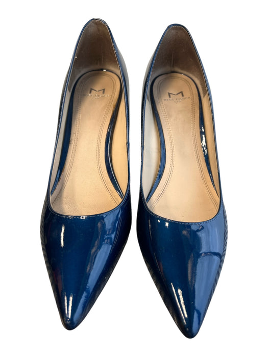Marc Fisher Shoe Size 8 Blue Leather Pointed Toe Block heel Shoes Blue / 8