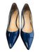 Marc Fisher Shoe Size 8 Blue Leather Pointed Toe Block heel Shoes Blue / 8
