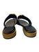 Gucci Shoe Size 38 Black & Gold Manmade Material Thong Strap Slip On Logo Shoes Black & Gold / 38