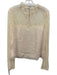 Cami NYC Size S Cream Silk Lace Detail Long Sleeve Back button Top Cream / S