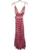 Sundress Size S Pink & White No Fabric Tag Spaghetti Strap Checked V Neck Dress Pink & White / S