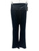 Norma Kamali Size S/32 Black Nylon Blend Shiny Wide Waist Band Center Seam Pants Black / S/32