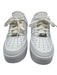 Nike Shoe Size 7 White Leather Round Toe Perforated Lace Up Low Top Sneakers White / 7
