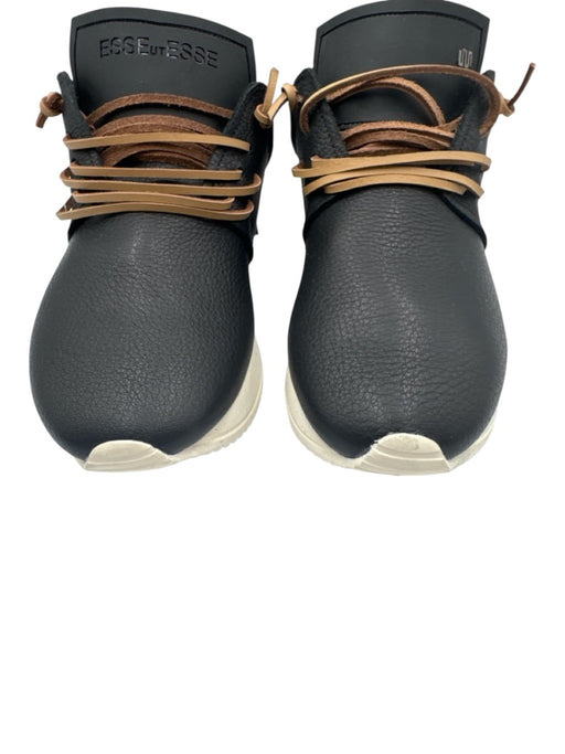 Esse Ut Esse Shoe Size 37 Black, Tan & Whiite Leather Almond Toe Sneakers Black, Tan & Whiite / 37