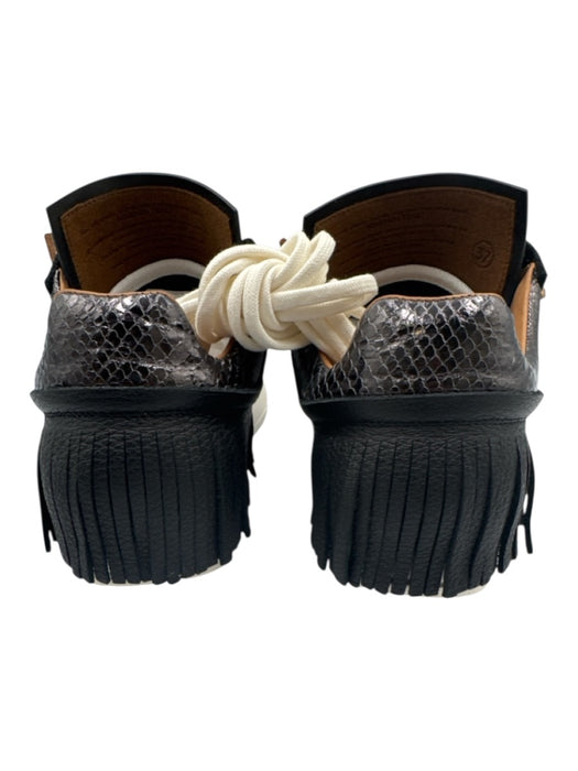Esse Ut Esse Shoe Size 37 Black, Tan & Whiite Leather Almond Toe Sneakers Black, Tan & Whiite / 37