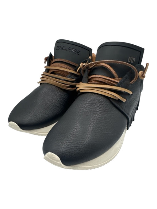 Esse Ut Esse Shoe Size 37 Black, Tan & Whiite Leather Almond Toe Sneakers Black, Tan & Whiite / 37