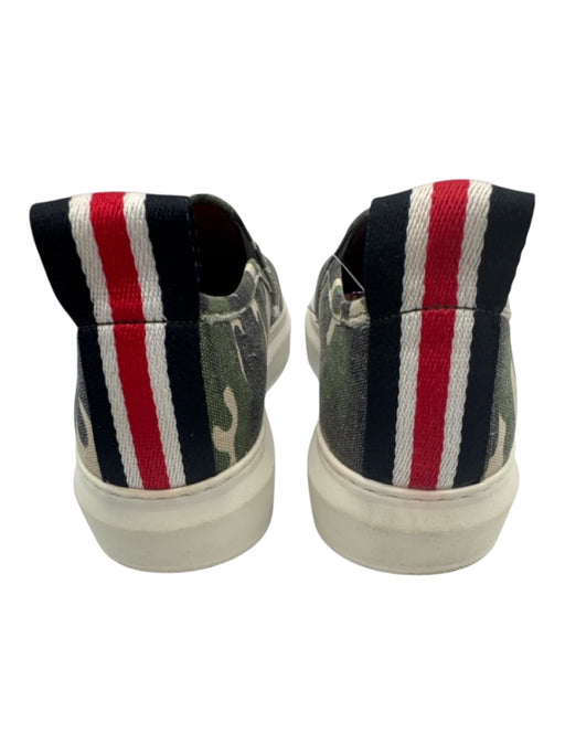 Veronica Beard Shoe Size 37 Green, Tan & Black Canvas Round Toe Camo Sneakers Green, Tan & Black / 37
