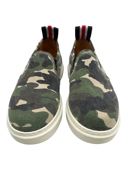 Veronica Beard Shoe Size 37 Green, Tan & Black Canvas Round Toe Camo Sneakers Green, Tan & Black / 37