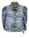 Retrofete Size S Light Wash Cotton Denim Contrast Seams Distressed Jacket Light Wash / S