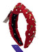 Lele Sadoughi Red, White & Gold No Fabric Tag Pearls Knot Headband Red, White & Gold