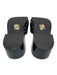 RE/DONE Shoe Size 37 Black Patent Leather Square Toe Silver Buckle Clog Sandals Black / 37