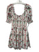Hill House Size S White, Red & Green Cotton Short Balloon Sleeve Floral Dress White, Red & Green / S