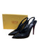 Amanda Gregory Shoe Size 40 Black Leather Pump Pointed Toe Slingback Shoes Black / 40