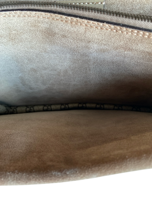 Gucci Tan & multi Logo Patch Detailing Chain Strap Latch Clasp Bag Tan & multi / M