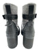 Converse Shoe Size 9 Gray & Black Leather & Wool Velcro Lace Up Calf High Boots Gray & Black / 9