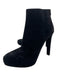 Prada Shoe Size 38 Black Suede Almond Toe Side Zip Platform Ankle Booties Black / 38