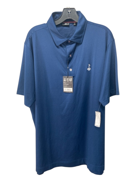 Footjoy NWT Size XL Navy Polyester Solid Polo Men's Short Sleeve XL