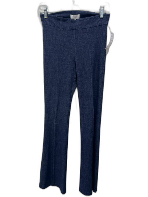 Avenue Montaigne Size 4 Dark Wash Cotton Denim Elastic Waist Flare Pants Dark Wash / 4