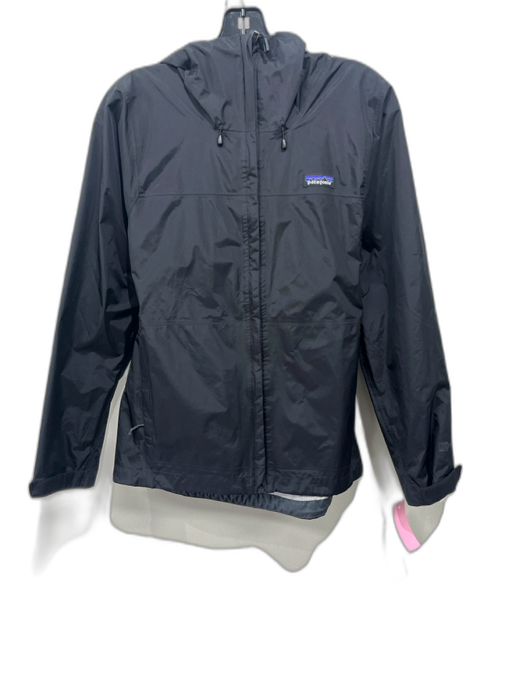 Patagonia Size S Black Polyester Zipper Hood Long Sleeve Rain jacket Jacket Black / S