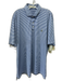 Holderness & Bourne Size XXL Blue & White Polyester Striped Polo Short Sleeve Blue & White / XXL