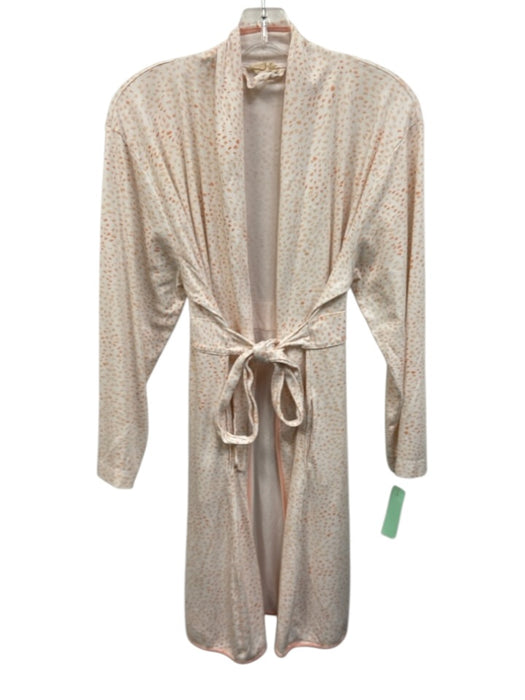 Lake Size L Orange & White Pima Cotton Speckled Sash Robe Orange & White / L