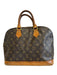Louis Vuitton Brown Coated Canvas & Leather Monogram Zip Top Two Handle Bag Brown / PM