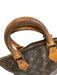 Louis Vuitton Brown Coated Canvas & Leather Monogram Zip Top Two Handle Bag Brown / PM