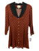 Reformation Size 2 Brown & Black Viscose Blend Polka Dots 3/4 Sleeve Dress Brown & Black / 2