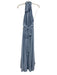 Reformation Size 0 Light Blue Viscose Tie Neck Halter Gathered Waist Dress Light Blue / 0