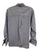 Theory Size P Blue & White Cotton Striped Long Sleeve Button Up Shirt Top Blue & White / P
