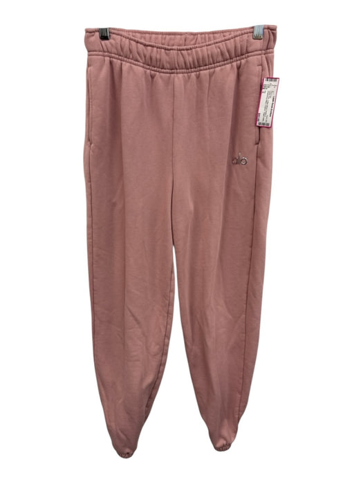 Alo Size S Dusty Pink Cotton Blend Elastic & Drawstring Waist Cropped Pant Set Dusty Pink / S