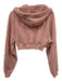 Alo Size Est S Dusty Pink Cotton Blend Cropped Zip Front Hoodie Jacket Dusty Pink / Est S