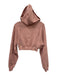 Alo Size Est S Dusty Pink Cotton Blend Cropped Zip Front Hoodie Jacket Dusty Pink / Est S