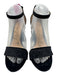 Sam Edelman Shoe Size 8.5 Black textile upper Floral Embossed Velvet Sandals Black / 8.5