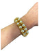 St John Gold & Pearl Gold Plated Snap Closure Pearl Detail Textured Bracelet Gold & Pearl