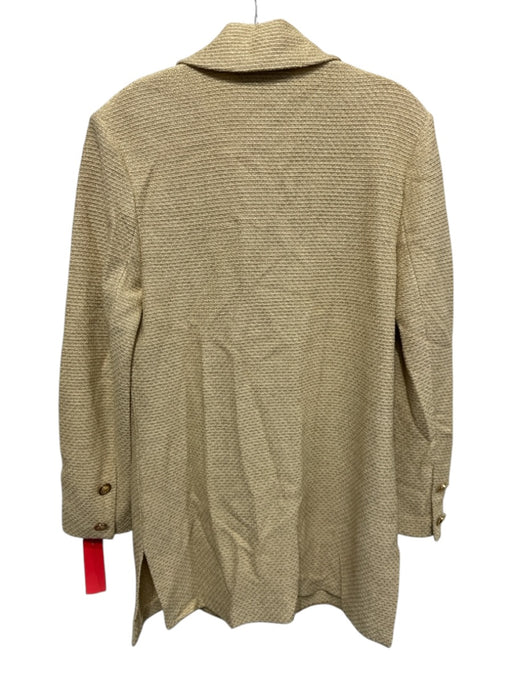 St John Collection Size 6 Golden Beige Wool Blend Gold Tone Hardware Jacket Golden Beige / 6