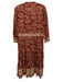Veronica Beard Size 2 Burnt Orange, Cream & Black Cotton Long Sleeve Maxi Dress Burnt Orange, Cream & Black / 2