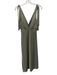 BHLDN Size 2 Olive Green Polyester Shoulder Tie Sleeveless Empire Waist Dress Olive Green / 2
