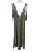 BHLDN Size 2 Olive Green Polyester Shoulder Tie Sleeveless Empire Waist Dress Olive Green / 2