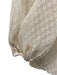 Zimmermann Size 0 Cream Polyester & Linen Long Balloon Sleeve Sheer Dress Cream / 0