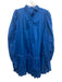Aje Size 6 Royal Blue Cotton Long Balloon Sleeve Drop Waist Button Front Dress Royal Blue / 6